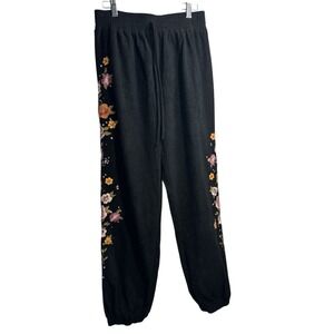 savanna jane joggers ‎ Embroidered flowers Boho  pants Women Size S